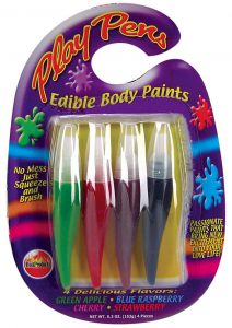 Play Pens Edible Body Paint Brushes 4 Delicious Flavors