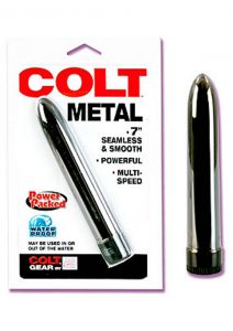 Colt Metal 6.25 Inch Vibrator Silver Waterproof