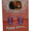 Humm Dinger Double Dinger Dual Vibrating Cockring Purple