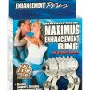 Waterproof Maximus Enhancement Ring With 10 Stroker Beads Clear