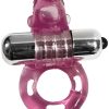 Purrrfect Pets Tickle Me Dolphin Silicone Stimulator With Vibrating Bullet Purple