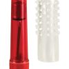 Waterproof Travel Blasters Massager With Silicone Sleeve Red