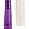 Waterproof Travel Blasters Massager With Silicone Sleeve Purple