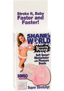 SHANES WORLD SORORITY PUSSY SOFT SENSO MASTURBATOR WITH PLEASURE BEADS PINK