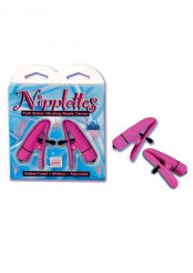 Nipplettes Virbrating Nipple Clamps Adjustable Pink