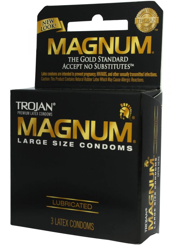 Trojan Condom Magnum Large Size Lubricated 3 Pack