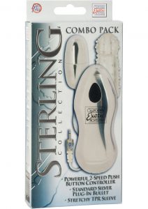 Sterling Collection Combo Pack 3 Standard Silver Plug In Bullet with Sleeve 2 Speed Push Button Controller