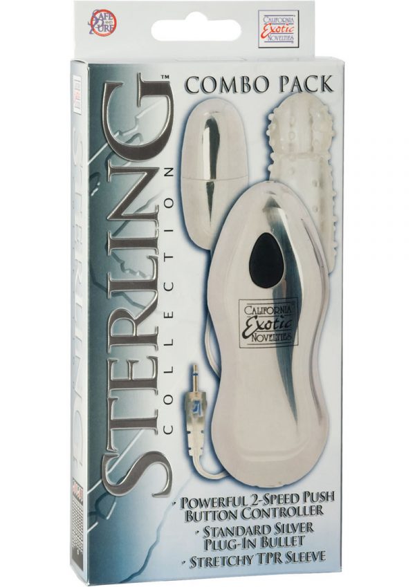 Sterling Collection Combo Pack 3 Standard Silver Plug In Bullet with Sleeve 2 Speed Push Button Controller