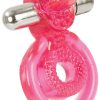 Dual Clit Flicker With Removable Waterproof Stimulator Pink