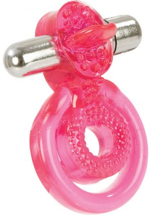 Dual Clit Flicker With Removable Waterproof Stimulator Pink