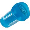 Basic Essentials Beaded Masturbator 5 Inch Blue