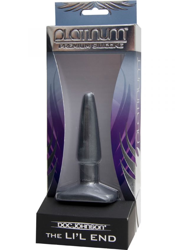 Platinum Premium Silicone Butt Plug Lil End Charcoal