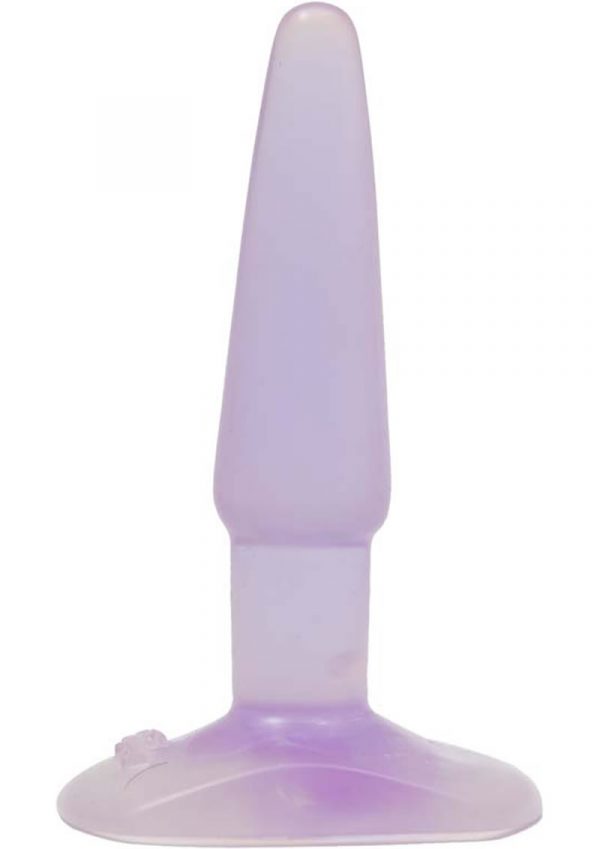 Crystal Jellies Small Butt Plug Sil A Gel Purple