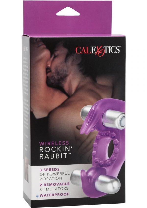 Wireless Rocking Rabbit With Removable 3 Speed Bullets Waterproof Purple