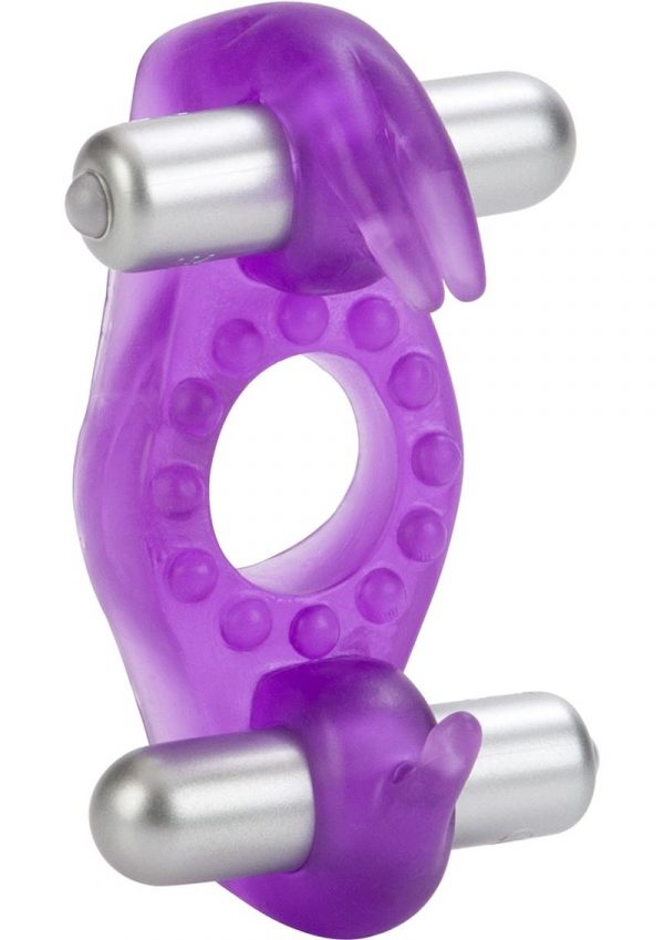 Wireless Rocking Rabbit With Removable 3 Speed Bullets Waterproof Purple