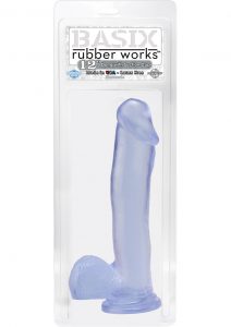 Basix Dong With Suction Cup Clear 12 Inch