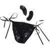 Little Black Panty Panty With Ties Remote Control Waterproof Black