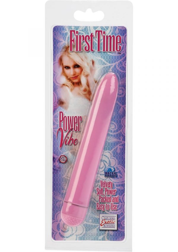 First Time Power Vibe Waterproof 6 Inch Pink