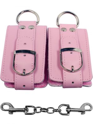 Strapped Plush Restraints Pink