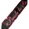 Bride To Be Adjustable Party Sash Black/Pink