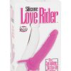 Silicone Love Rider Dual Penetrator Strap On System Pink