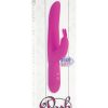 Bounding Bunny Dual Motor Silicone Vibrator Waterproof Pink
