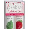 Oralove Delicious Duo Lickable Strawberry And Mint Lubes 1 Ounce 2 Each Per Set