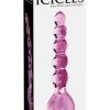 Icicles No 43 Beaded Glass Pink