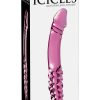 Icicles No 57 Double-Sided Glass Massager Pink 9 Inch
