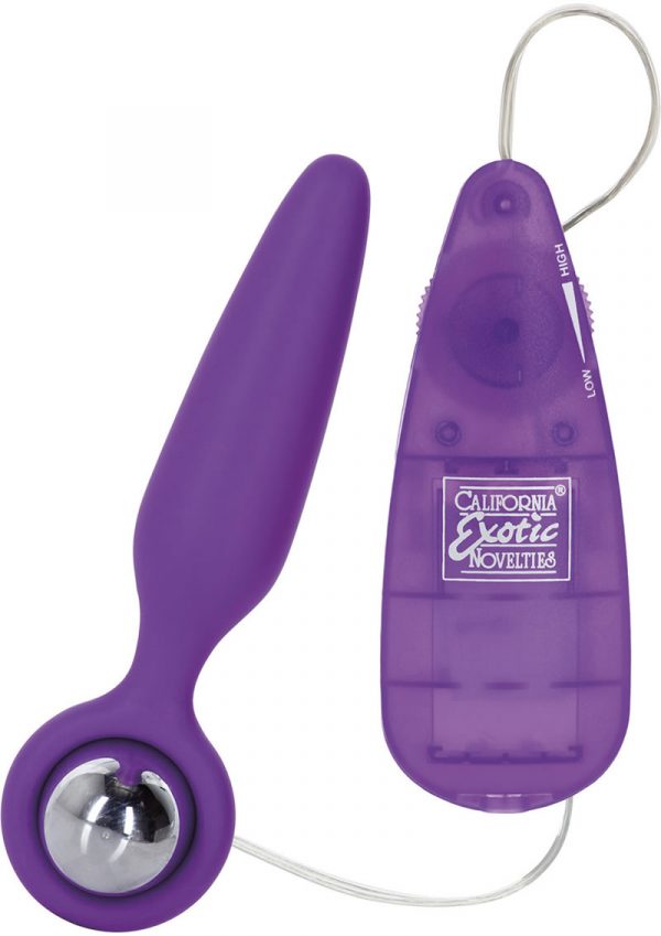 Booty Call Booty Glider Silicone Wired Remote Control Anal Probe Purple 3.75 Inch