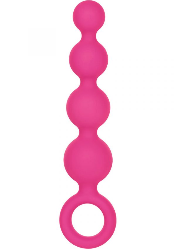 Silicone Booty Beads Pink 4.5 Inch