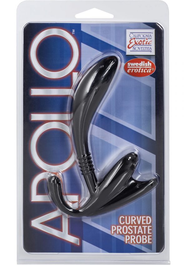 Apollo Curved Prostate Probe Black 4.5 Inch