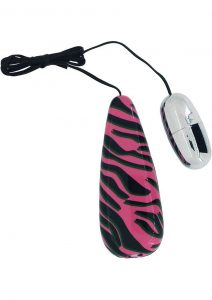 Primal Instinct Wired Remote Control Bullet Zebra Print Pink