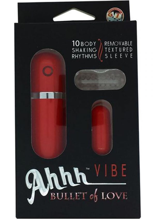 Ahh Vibe Bullet Of Love Wired Remote Control Bullet Red