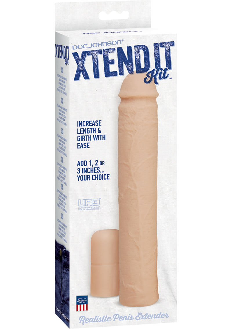 Xtend It Kit Realistic Penis Extender White 9 Inch