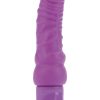 Bendie Power Stud Curvy Realistic Vibrator Waterproof Purple 6.75 Inch