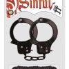 Sinful Metal Cuffs With Keys And Love Rope Black