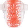 Color Pop Quickie Lingo Silicone Vibrating Tongue Ring Waterproof Orange