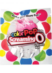 Color Pop Quickie Screaming O Vibrating Ring Silicone Cockring Pink