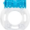 Color Pop Quickie Screaming O Plus Vibrating Ring Silicone Cockring Blue