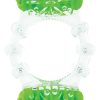 Color Pop Quickie Two O Silicone Dual Vibrating Cockring Green