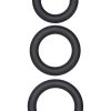 Dr.Kaplan Silicone Support Rings Black 3 Sizes Per Pack