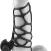 Fantasy Xtensions Silicone Extreme Power Vibrating Cock Cage Black