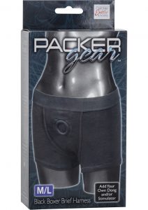 Packer Gear Boxer Brief Harness Black Medium/Large