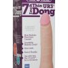 Vac U Lock UR3 Thin Realistic Cock Attachment White 7.5 Inch