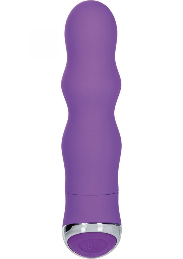 8 Function Classic Chic Wave Vibrator Waterproof Purple 4.25 Inch