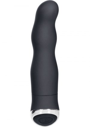 8 Function Classic Chic Curve Vibrator Waterproof Black 4.25 Inch