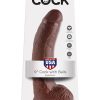 King Cock Realistic Dildo With Balls Brown 9 Inch