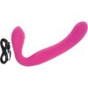 Love Rider Rechargeable Silicone Strapless Strap On Waterproof Pink 7.75 Inch