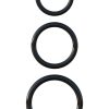 Fantasy C Ringz Silicone 3 Ring Stamina Cockring Set Black